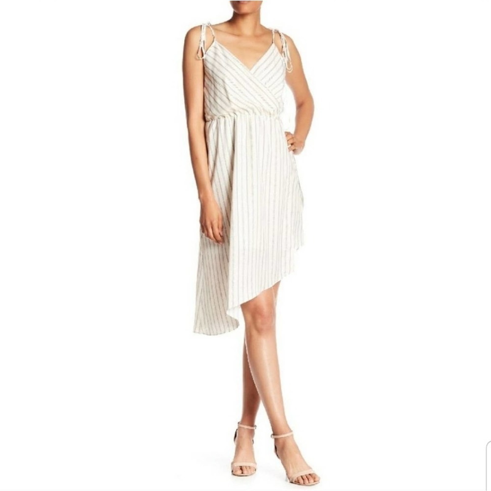 Haute Hippie Caitlyn striped ivory dress, size L